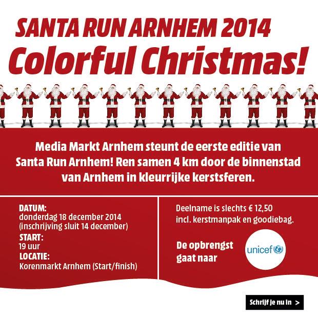 MediaMarktArnhm's tweet photo. Media Markt #Arnhem steunt de eerste editie van de @SantaRun_Arnhem! http://t.co/UO21HdyzBI