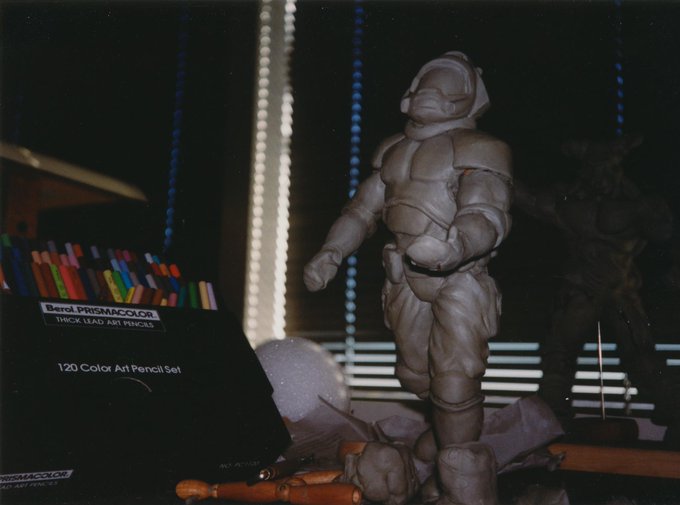 Clay model used to make DOOMGUY's sprites for the first 2 games
