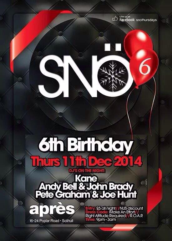 mattbrownhill's tweet photo. SNÖ 6th Birthday Tonight  

6 Strong Years Of Providing Friday Morning Hangovers Since 2009 !!

Plenty More To Come ! http://t.co/kkcsUotJJk