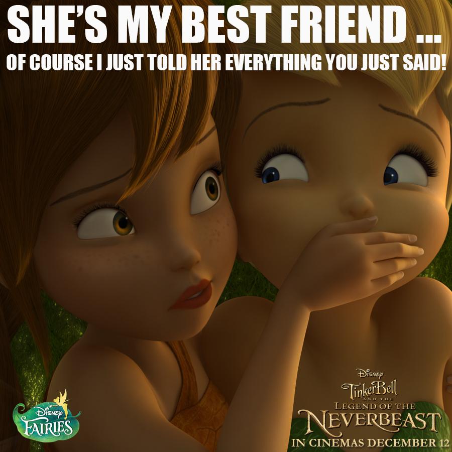 Do you tell your best friend EVERYTHING? 'Tinker Bell \u0026 The legend of The  Neverbeast', in cinemas tomorrow!, image size:900x900