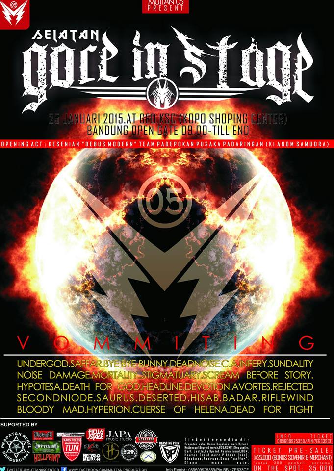 COMINGSOON!!!
SELATAN GORE IN STAGE#1
25 JANUARI 2015
<a href="/KSC/">Kye 'K' Chung</a> (KOPO SHOPING CENTER)
09-00 TILL END