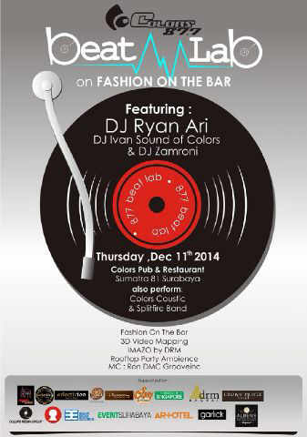 Colors Radio 87,7 Proudly Present Beat Lab on Fashion on the Bar <a href="/colorspubsby/">COLORS PUB & REST.</a> tonight! <a href="/Colorsfm/">Colors Radio 87.7 FM</a> Don't Miss It!