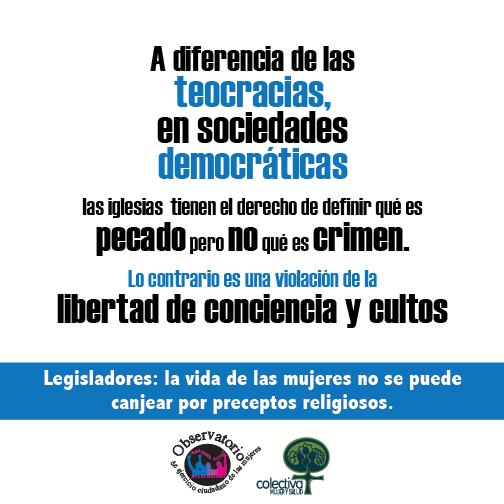sergiagalvan's tweet photo. Legisladores, los derechos de las mujeres no se pueden canjear por preceptos religiosos @AmeliaDeschamps @mzapete http://t.co/P028klibvl