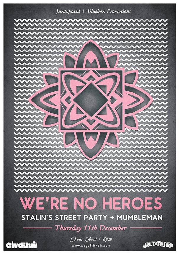 itsoncardiff's tweet photo. Juxtaposed Presents: @werenoheroes at @GwdihwCafeBar tonight from 8pm. Tickets are ยฃ3. #musicCardiff #Itson http://t.co/UkI58h8SGo