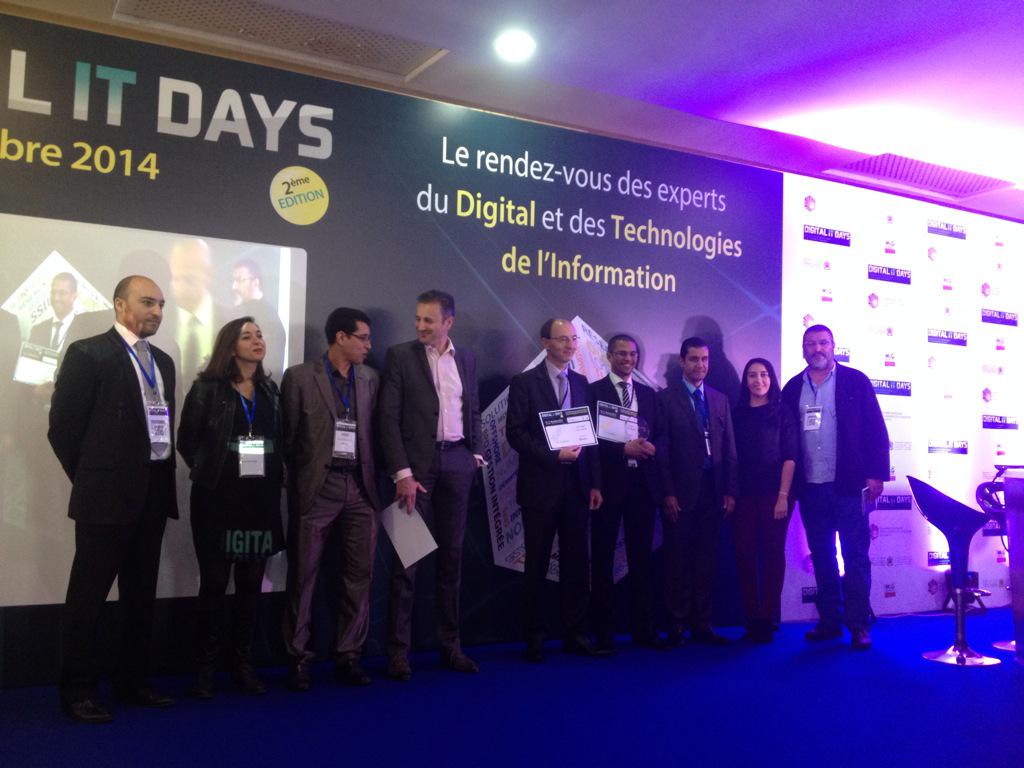 DigitalITDays's tweet photo. Bravo à la société @TheRibatis, gagnant du Trophée Cloud http://t.co/81rdbzK4QN