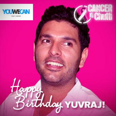 "Celebrating a double treat! Wishing Yuvraj Singh a very Happy 3rd Cancer-Free Birthday 
