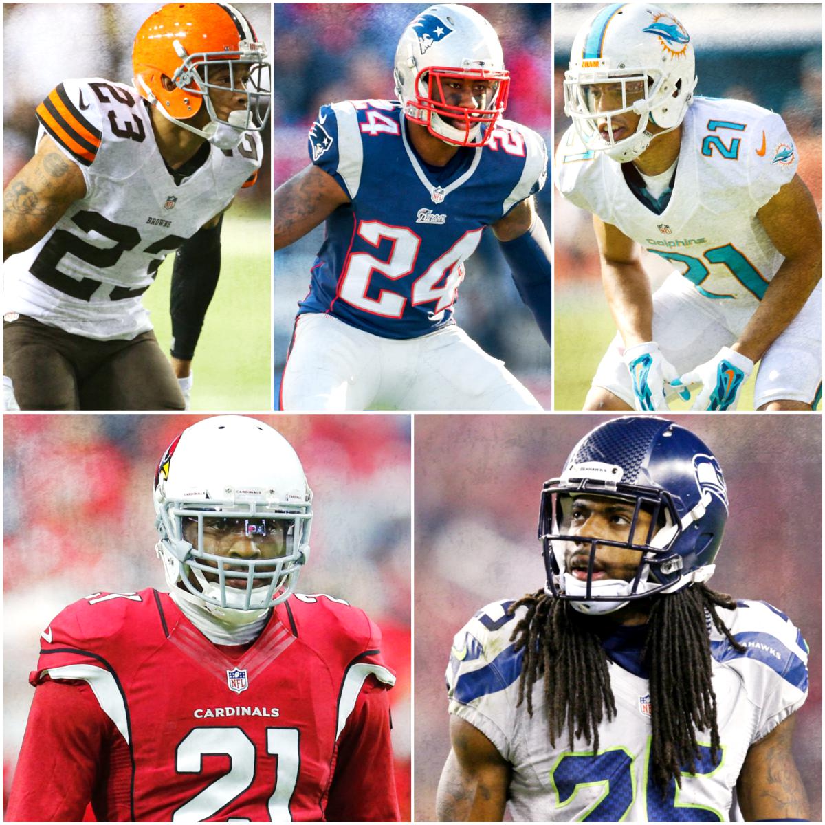NFL's tweet image. 2015 Pro Bowl Voting Leaders (CBs):
1. Joe Haden 
2. Richard Sherman 
3. Darrelle Revis
LIST: at.nfl.com/W3DEeb2