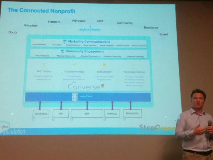 ArinaNoel's tweet photo. "@Cloud_Expert New #salesforce non-profit app! @basonline from @StepOrange starts his presentation  #sce14 @gcompany http://t.co/UR9e2eNvWd"