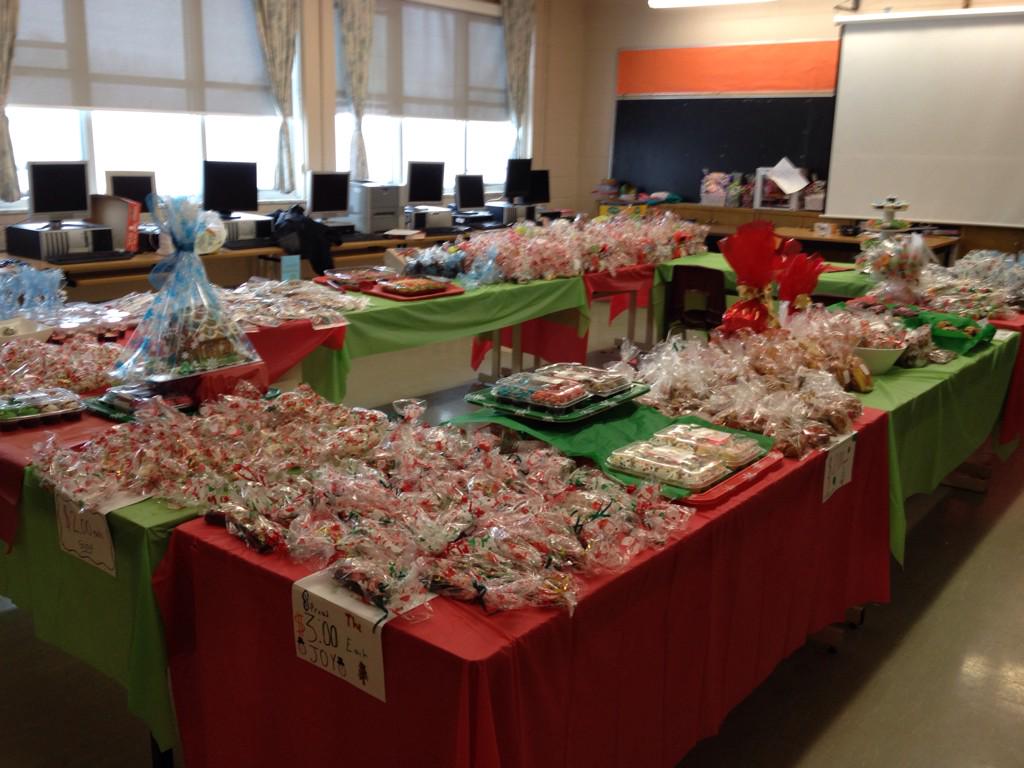 jdbutler13's tweet photo. Bake Sale is almost complete. Hope you're hungry @holyspirittcdsb Should be a great Christmas Concert #mrbutlersclass http://t.co/M3NUJ0I1Mq