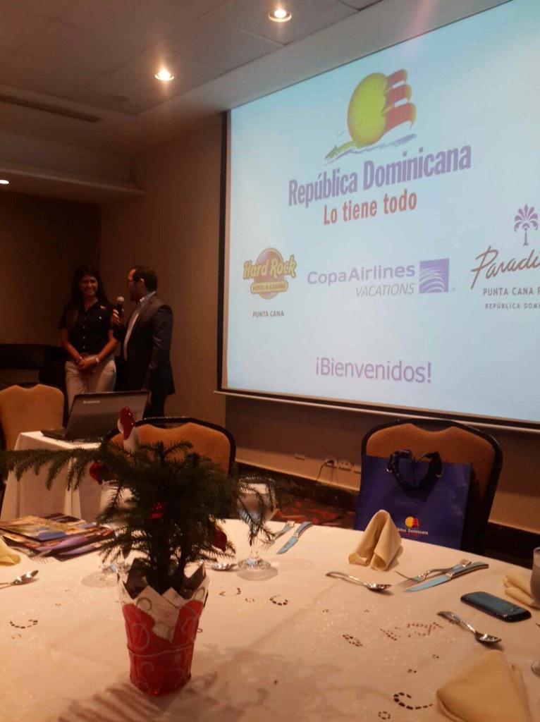 En el almuerzo de República Dominicana con #copaairlinesvacations, #hardrockpuntacana #paradisuspuntacana