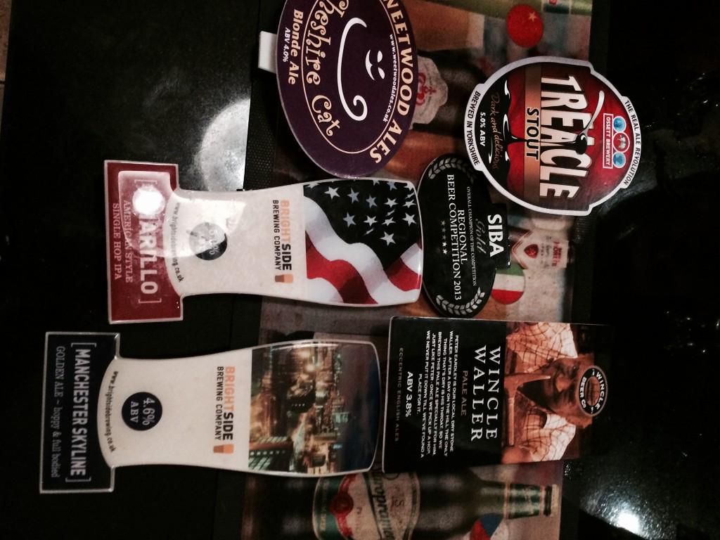 JDW_Stockport's tweet photo. Cracking selection of ales today from @BrightsideBrew @ossettbrewery @weetwoodales @winclebeerco #realale #stockport http://t.co/GRN44ANiCu