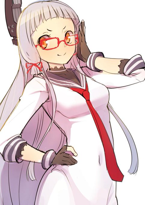 眼鏡かけてドヤ顔してる叢雲 #艦これ版深夜の真剣お絵描き60分一本勝負 