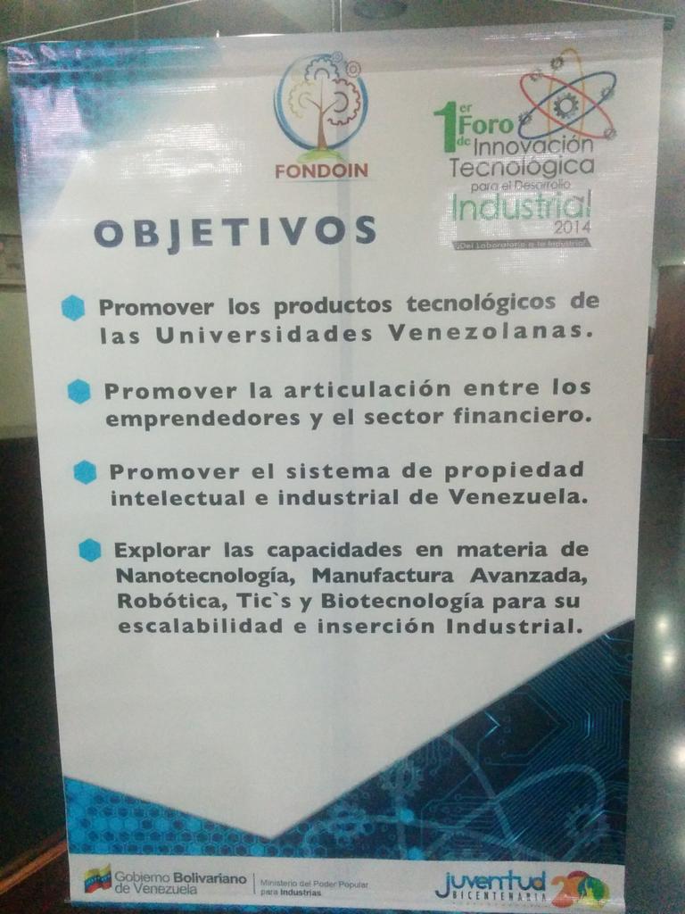 OpenStackVE's tweet image. Comunidad OpenStack Venezuela presente en el primer foro de innovación para el desarrollo industrial 2014.