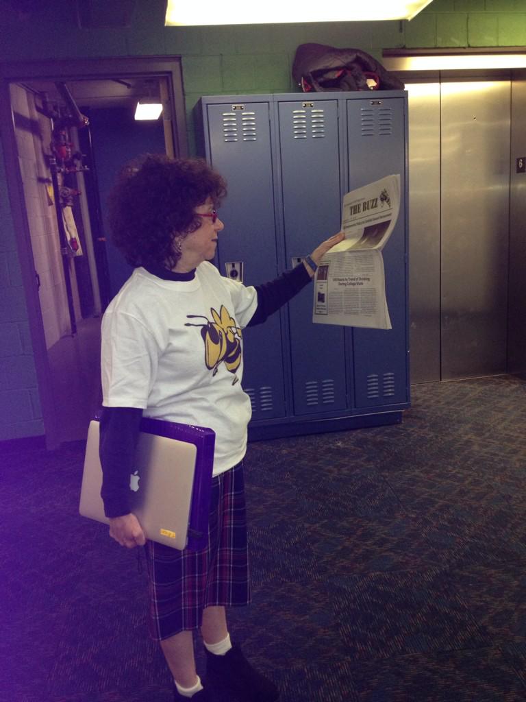 Ms. Rieser needs a t-shirt for print day... Issue 2 is out--come and get it!