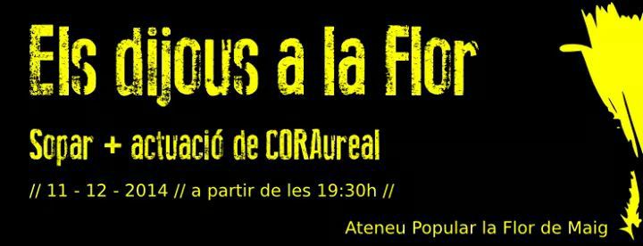 FlordeMaig's tweet photo. Avui a la Flor de Maig! Cada dijous a la Flor sopar i actuació d'algun dels col·lectius, avui: @CORAureaL #Poblenou http://t.co/4HVm2hN9ti