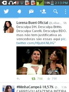 HeloDh's tweet photo. Até a Lorena http://t.co/gVrxGDKlvA