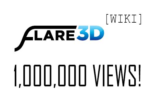 flare3d's tweet photo. #Flare3D Wiki beats the mark of 1.000.000 of views! Examples, tutorials and more! http://t.co/XoNtdxg9Aa #Flash http://t.co/GPC8NbbW7I