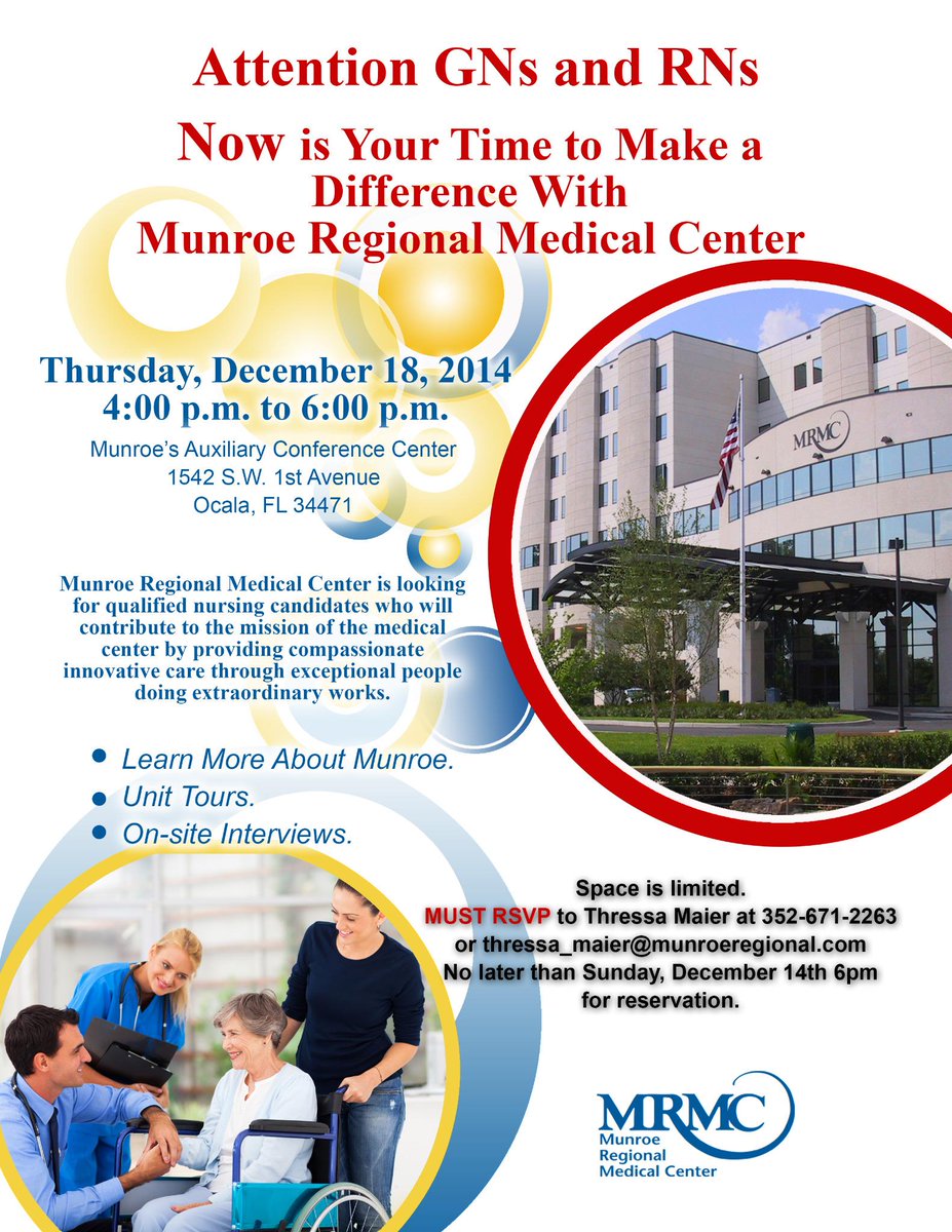 MunroeRegional's tweet photo. Munroe is looking for qualified nursing candidates. http://t.co/vmpJcY7JOn