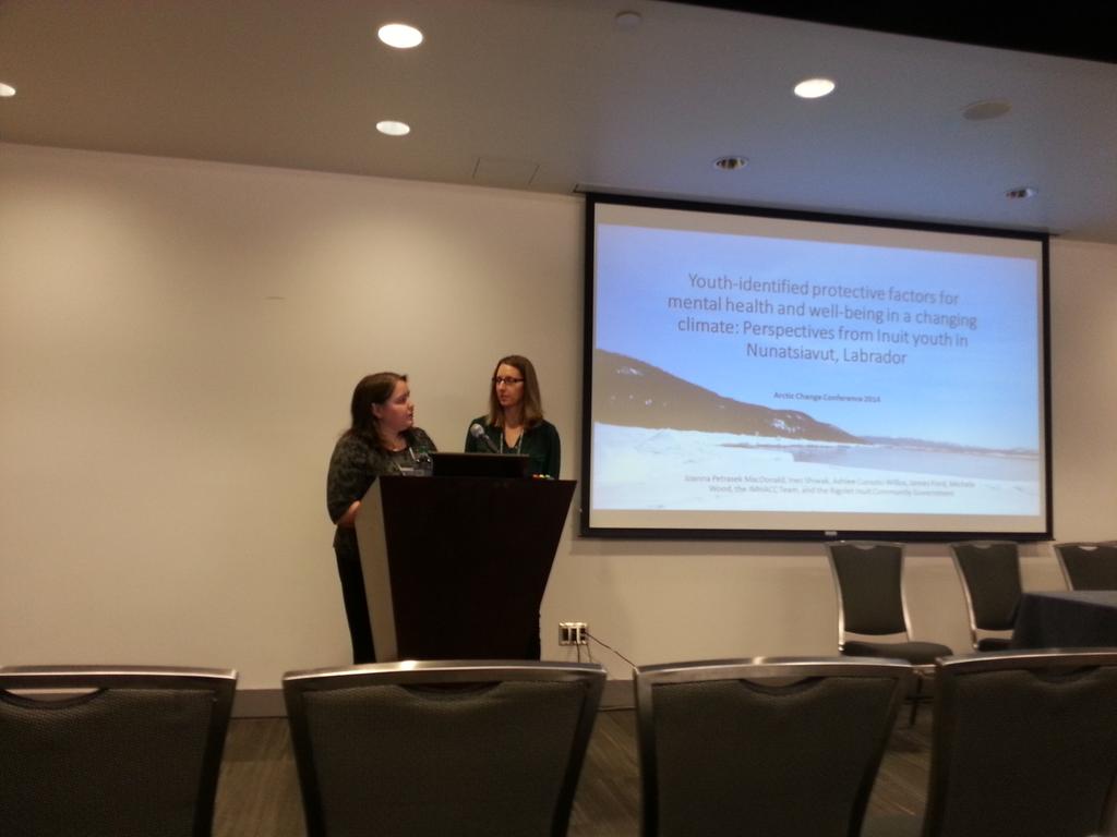 JoleneLabbe's tweet image. Joanna Macdonald &amp;amp; Inez Shiwak, youth resilience&amp;amp;factors affecting wellbeing in Nunatsiavut@ccadapt#ArcticChange2014