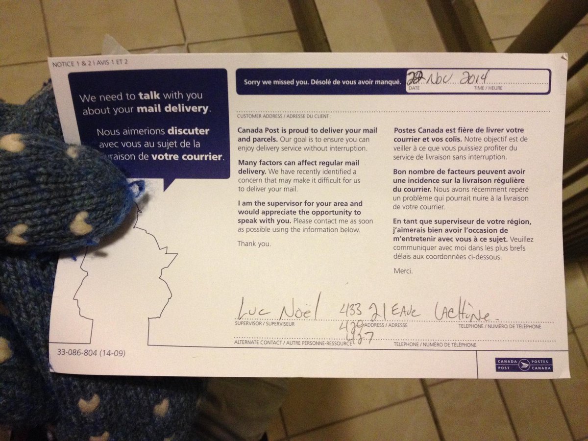kiamarin's tweet photo. @canadapostcares How am I suppose to find out what is happening to my mail if there is no contact information? http://t.co/EWZYSIBBnp
