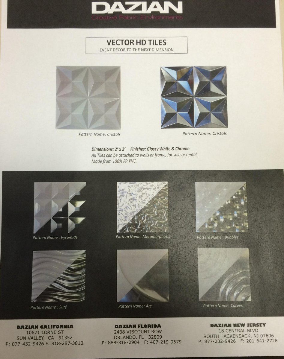 DouglasGreenwal's tweet photo. #DAZIAN has #VECTORHDTILES these are great for #Permanentinstallation tiles can be attached to walls or frame http://t.co/GQzw0FHJ1c