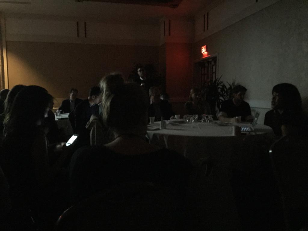 jcbouvier's tweet photo. #digipub presenters soldier on in the dark here @hotekabuki #zombiesnext? π³ http://t.co/2BmSBUbULk