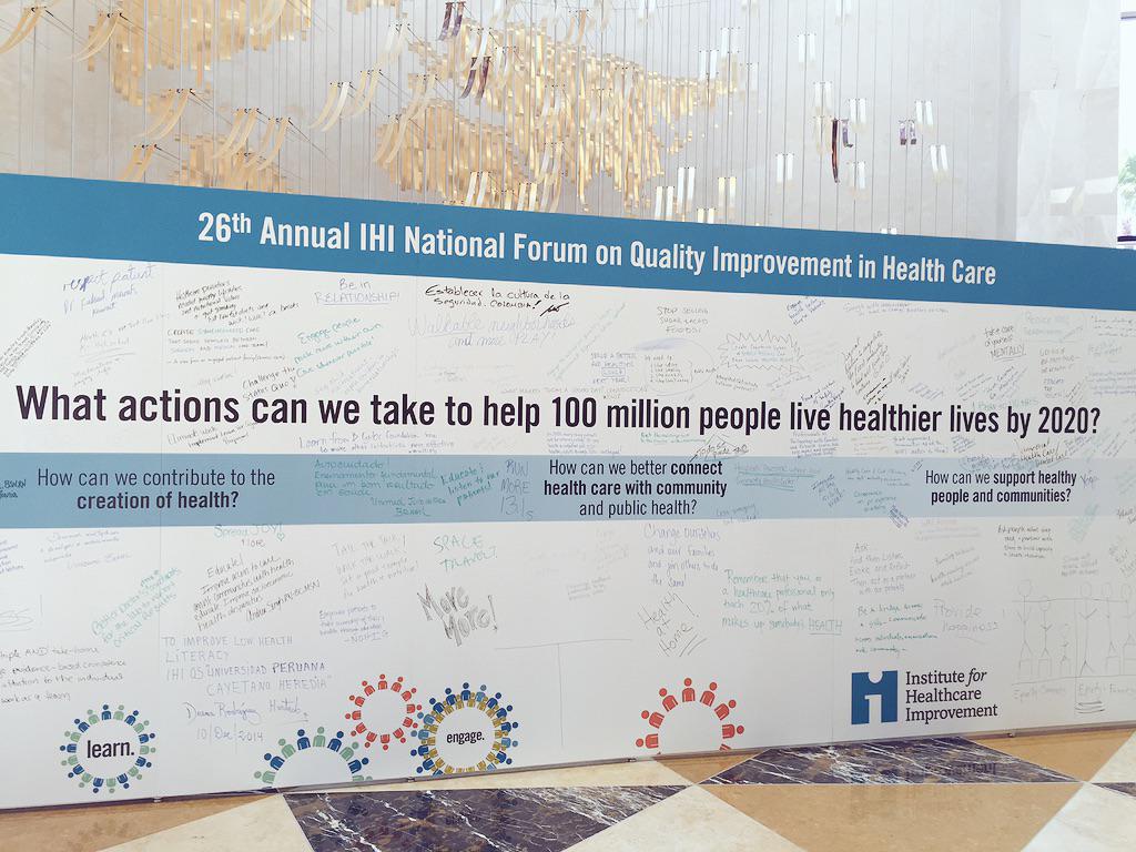 TransforMEDCOO's tweet photo. Great learnings from the IHI Forum on QI.  "What actions can you take to make 1 life healthier today." #PCMH @PCPCC http://t.co/tajCrnNi9J