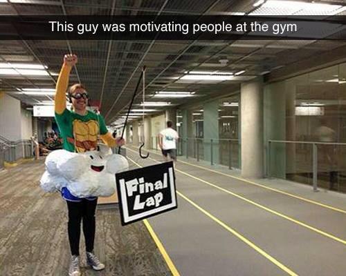 AllThatAwesome's tweet photo. Best idea ever! #FinalLap #motivation #costumes #winning #gymtime #workoutwin #MarioKart http://t.co/vaONqaNbaZ