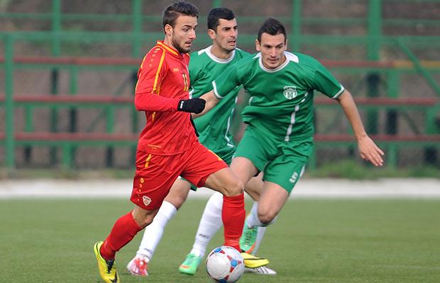 Pivkovski playing for Macedonia U21