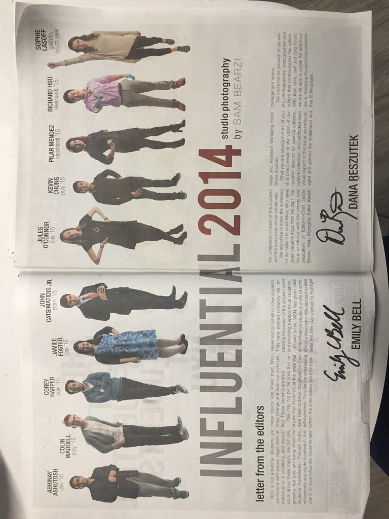 earlvanze's tweet image. Poly takes 3 out of 10 most influential students at #NYU. #EngineeringIs nyunews.com/2014/12/11/inf…