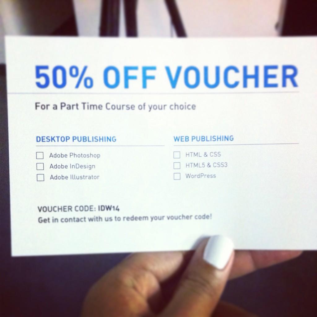 Jill_Hector's tweet photo. Yay! Just won this voucher! #50%Off #photoshop #illustrator #indesign and more... From #FriendsOfDesign @MacTechSA http://t.co/JjAaUMEIOl