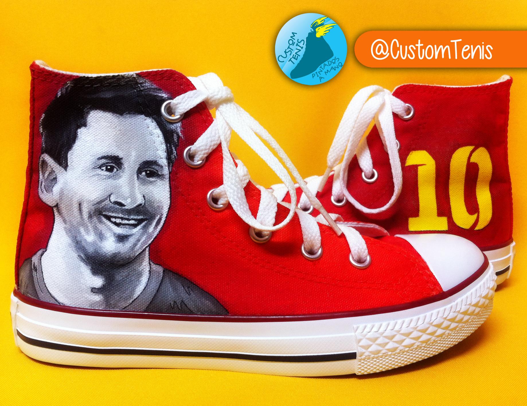 Tenis pintados on X Lionel Messi. Converse pintados a mano. http t VAuzcn1P1C X