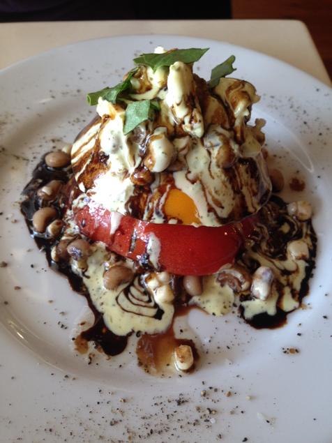 Tomato salad from Garfrericks! Yum thnxs for serving awesome farm fresh foods <a href="/Garfrericks/">Garfrerick's Cafe</a>