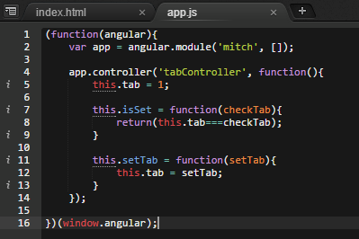 MitchAngularJS's tweet image. First attempt at my own (somewhat unguided) code!