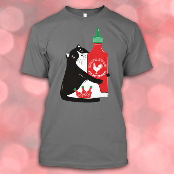 spring4creators's tweet photo. #Sriracha is the #cat’s meow! This spicy tee makes the perfect holiday gift: http://t.co/IiAtZYLZM3 #CatsOfTwitter http://t.co/wvpXONYaQd