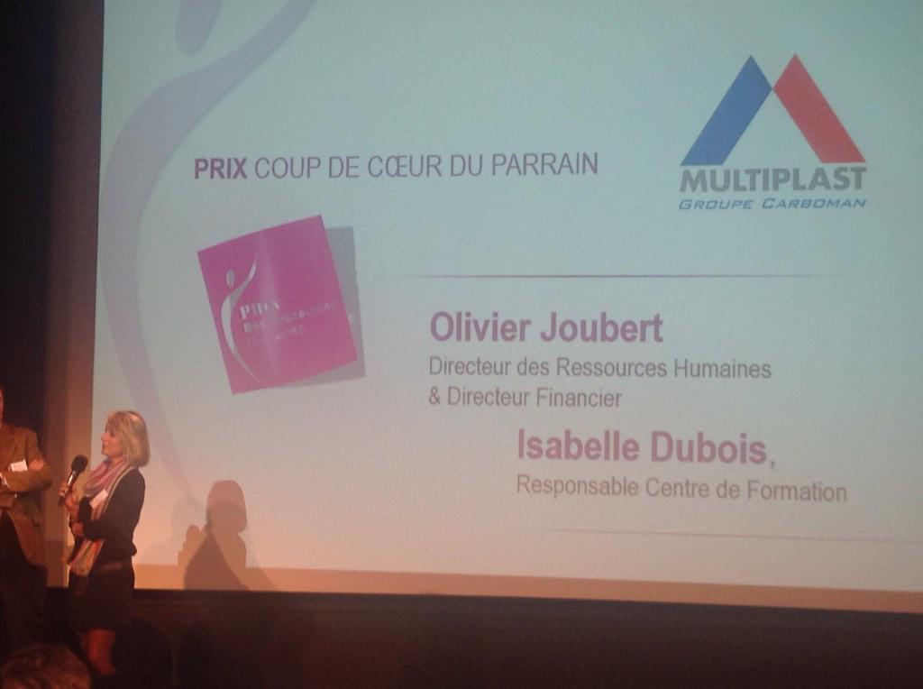 Fred_M's tweet image. Quand la formation contribue réellement à la stratégie de l'entreprise #Multiplast - #PrixRH du Parrain 2014