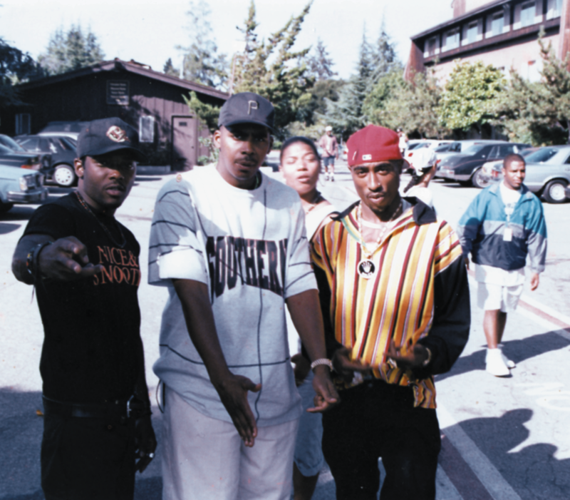 2PAC's tweet photo. .@TriggerTreach x @PMofEPMD x @QueenLatifah x @2Pac #HipHopLegends #TBT http://t.co/IkSq9OLm38