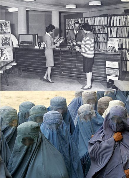 HistoryInPics's tweet image. Afghan Women in 1950 vs. 2013