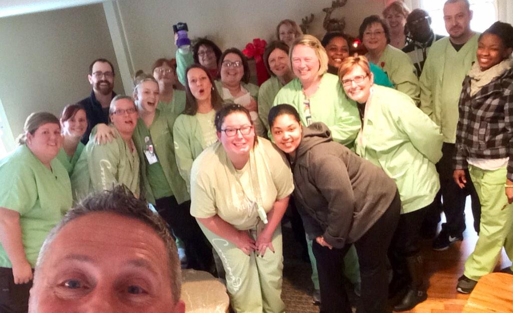 FirstLightAkron's tweet photo. Crossroads Hospice team meeting at our office today.... ROWDY bunch!!!
#caregiver #hospice #FirstLightHomeCare #rowdy http://t.co/OtPj4950bd