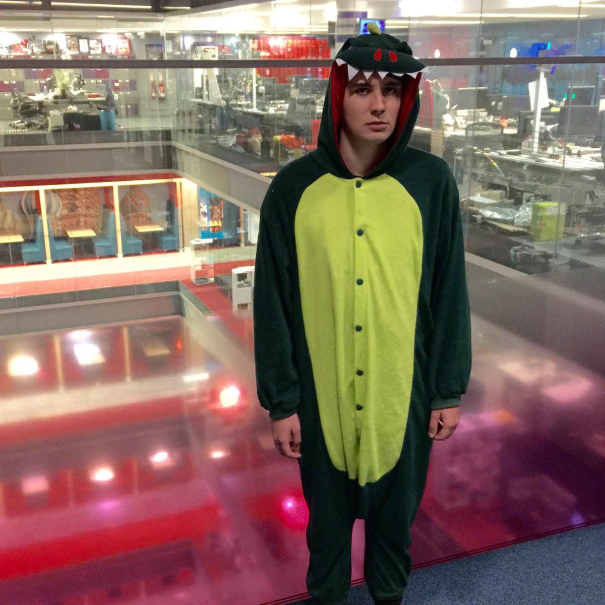 danielhowell's tweet photo. i thought it'd be fun to let ppl with the Dan and Phil SIM 'dress up dan' today! i'm at the bbc. they voted for this. http://t.co/pwC8186aJz