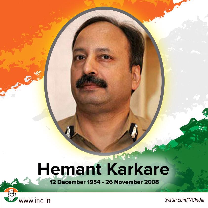 Congress on X: "Our Salute to Amar Shaheed Hemant Karkare on his Birth Anniversary. We will never forget your sacrifice. http://t.co/VZkugnmiLN" / X