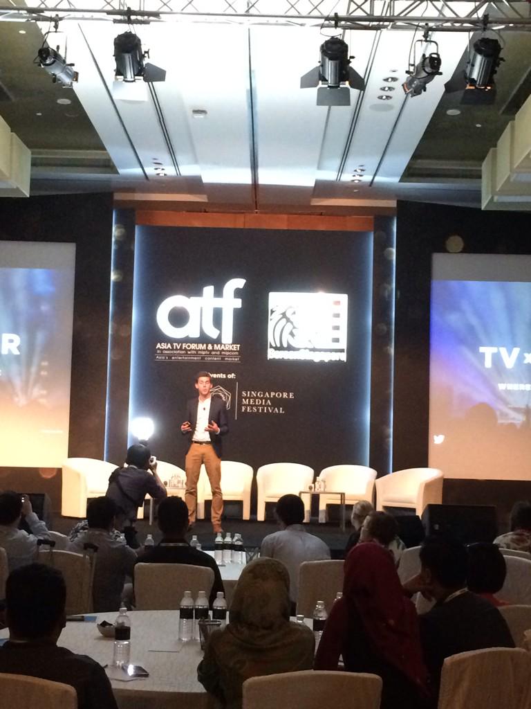 YoungsunSoh's tweet photo. @brod opening up twitter x tv story at #ATF2014 @minyoung @RaoPratiksha http://t.co/F4PCMYDV2m