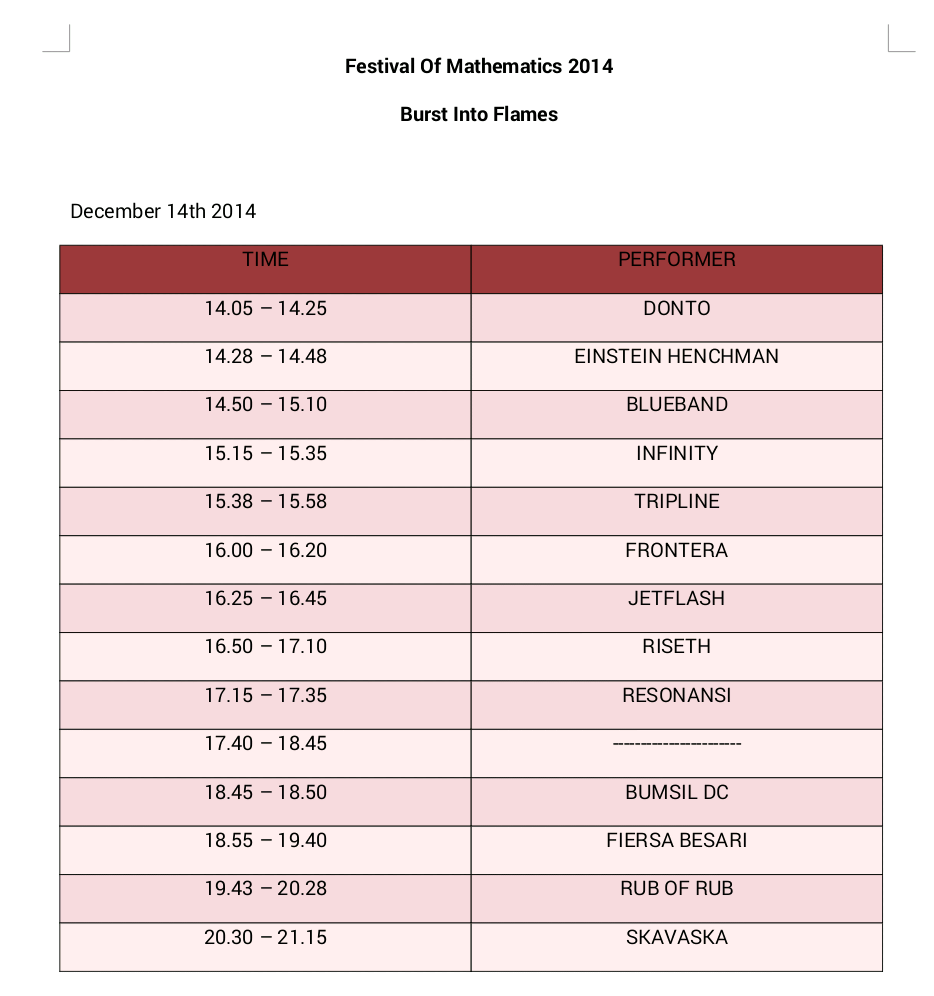 FestOfMath's tweet photo. #FOM #BurstIntoFlames line up artists http://t.co/LgfZF2OWVX
