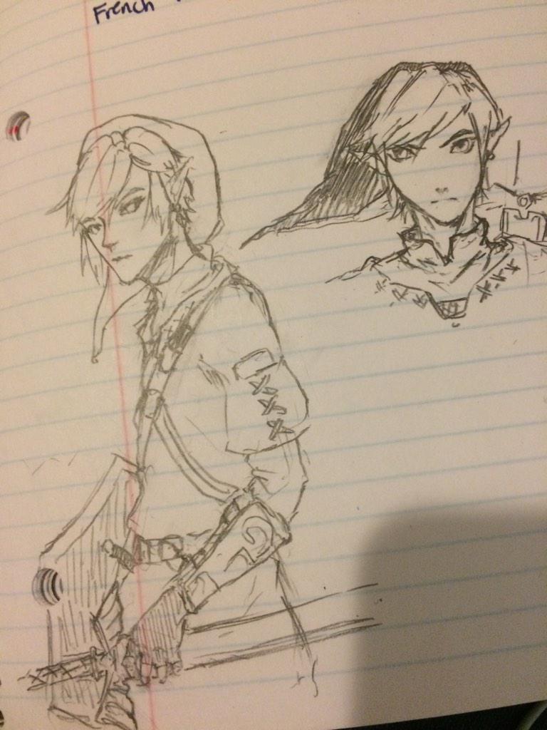I can't stop #LegendofZelda doodling in my journal gosh this is why my grades are so bad hahaha 