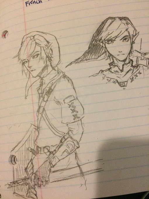 I can't stop #LegendofZelda doodling in my journal gosh this is why my grades are so bad hahaha 