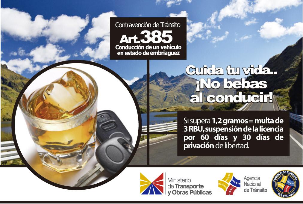 Cuida tu vida no bebas al conducir #EviteSanciones #SeguridadVial