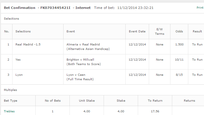 InplayTipsBets's tweet image. Treble for tomorrow, time to win some cash for Christmas. Careful study done for these selections, best of luck!