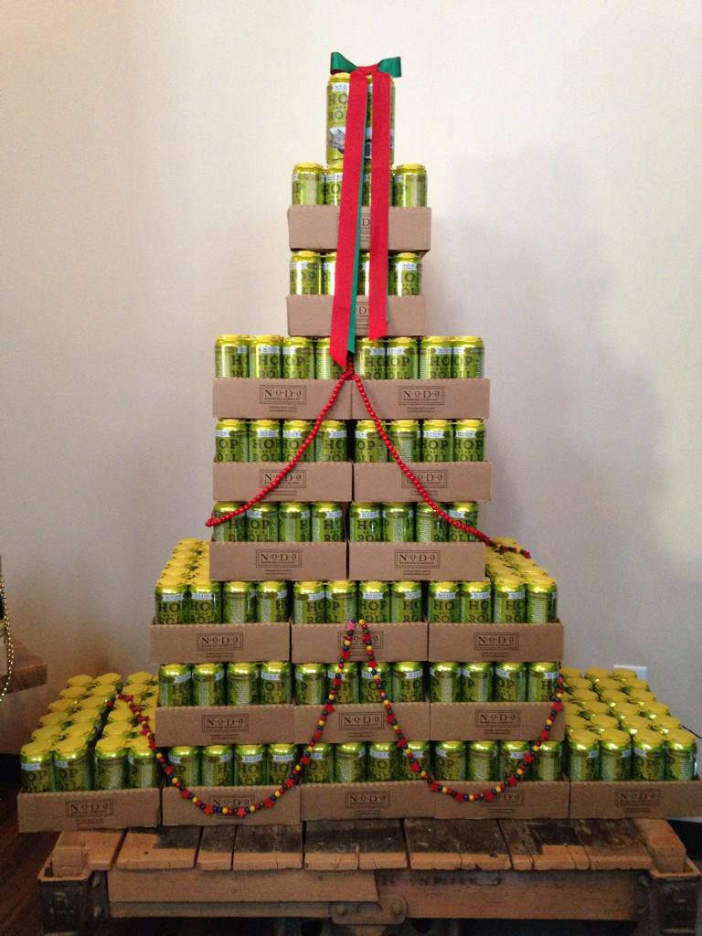 themillfuquay's tweet photo. @NoDaBrewing canned yesterday? You've out done yourselves. Hop Drop Christmas Tree #ncbeer #ShowYourCans http://t.co/qamY4jMGQV