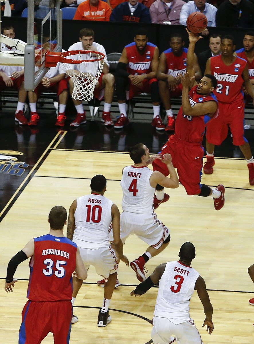 UDPride's tweet image. Dear @CNN, we prefer this photo of Aaron Craft. The National DPOY getting Vee'd up. #TrafficCone #ButHeHadAGreatView