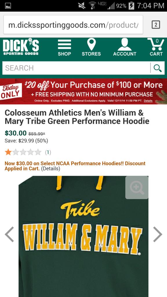 TShaw528's tweet photo. Hey Dick's, there's an I in William. #GoTrbe http://t.co/vEW8j8OTja